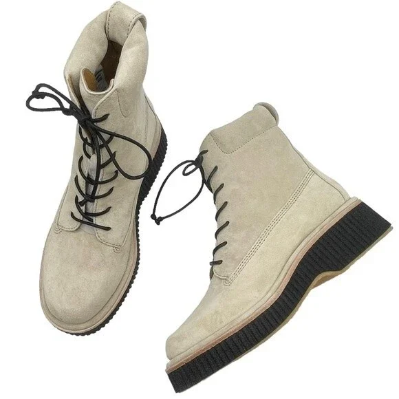 NWT Rag & Bone Boots Sloane Lace-Up Boot Paloma Beige Suede Shoes Women’s Size 8